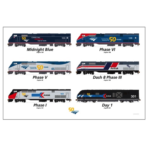 Amtrak Colors Over the Years